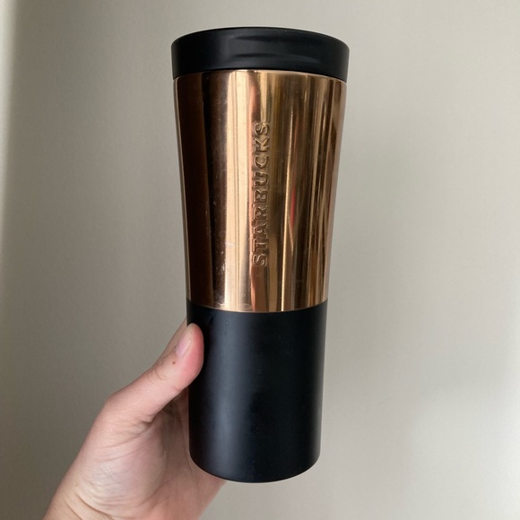 Starbucks Other - Starbucks gold and black travel mug